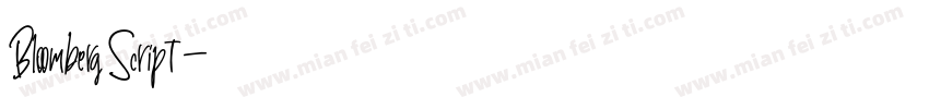 Bloomberg Script字体转换